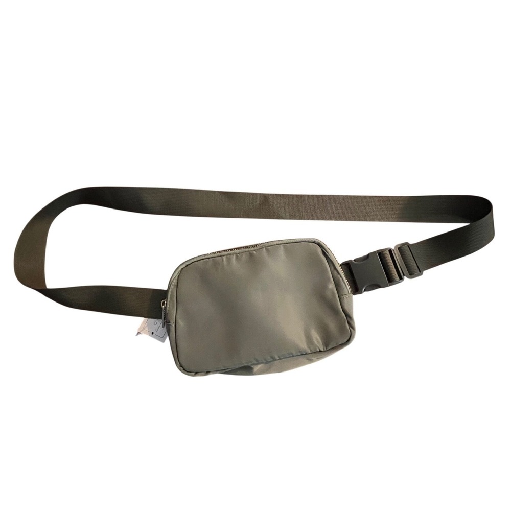 Love and Repeat Fanny Pack Belt Bag Crossbody Purse Olive Green Nylon